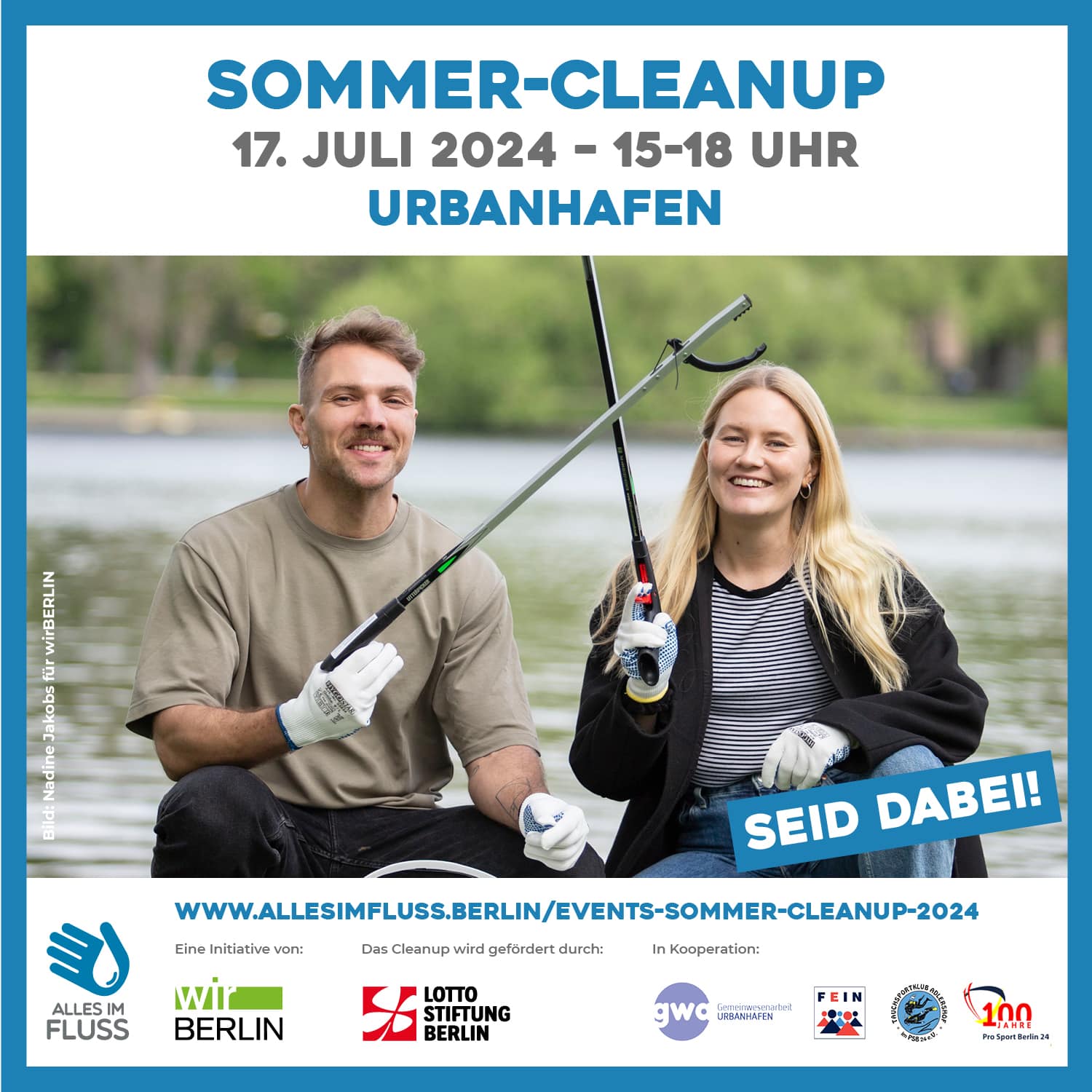 Grafik für das Sommer-Cleanup am 17.07. am Urbanhafen
