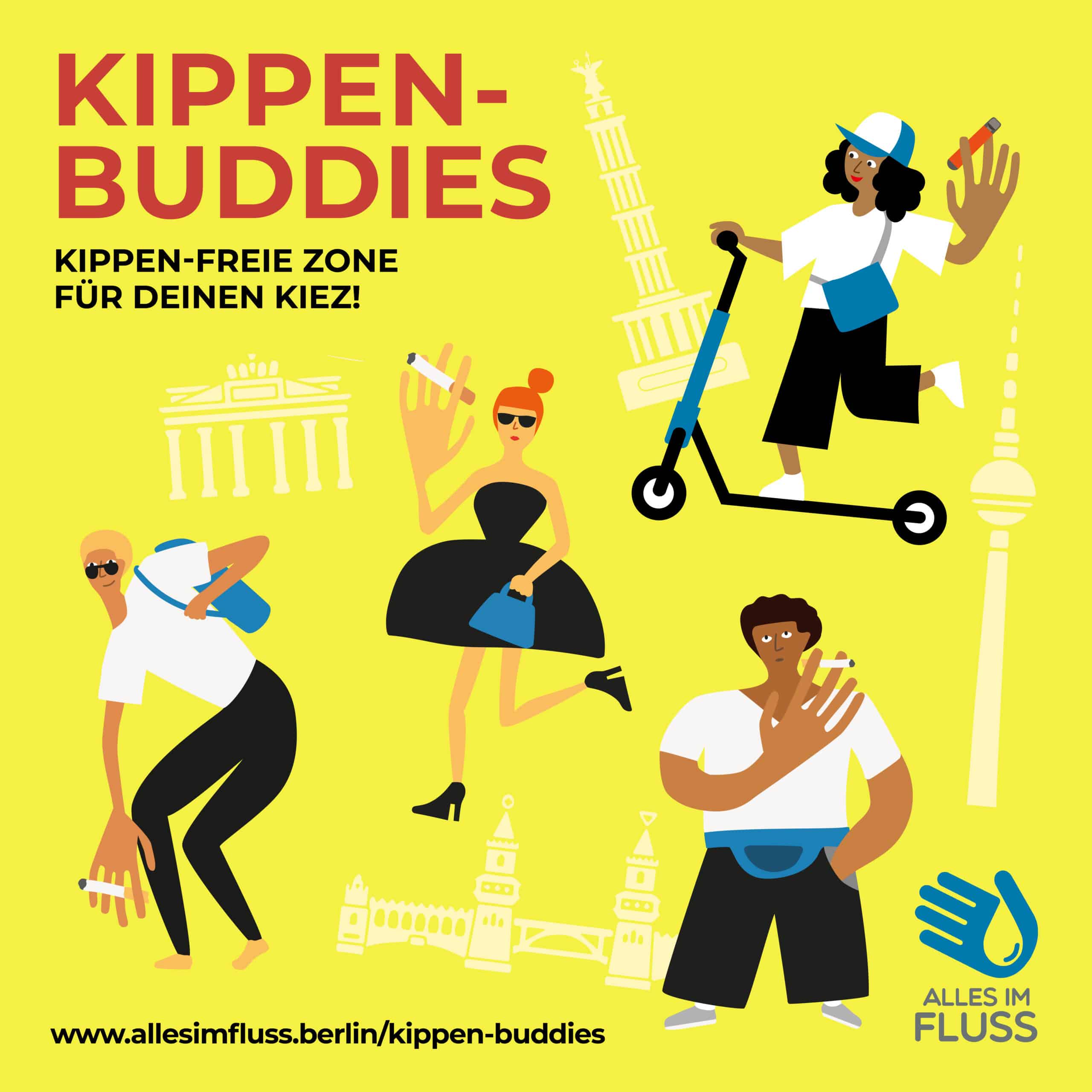 Die vier Charaktere der KIPPEN-BUDDIES