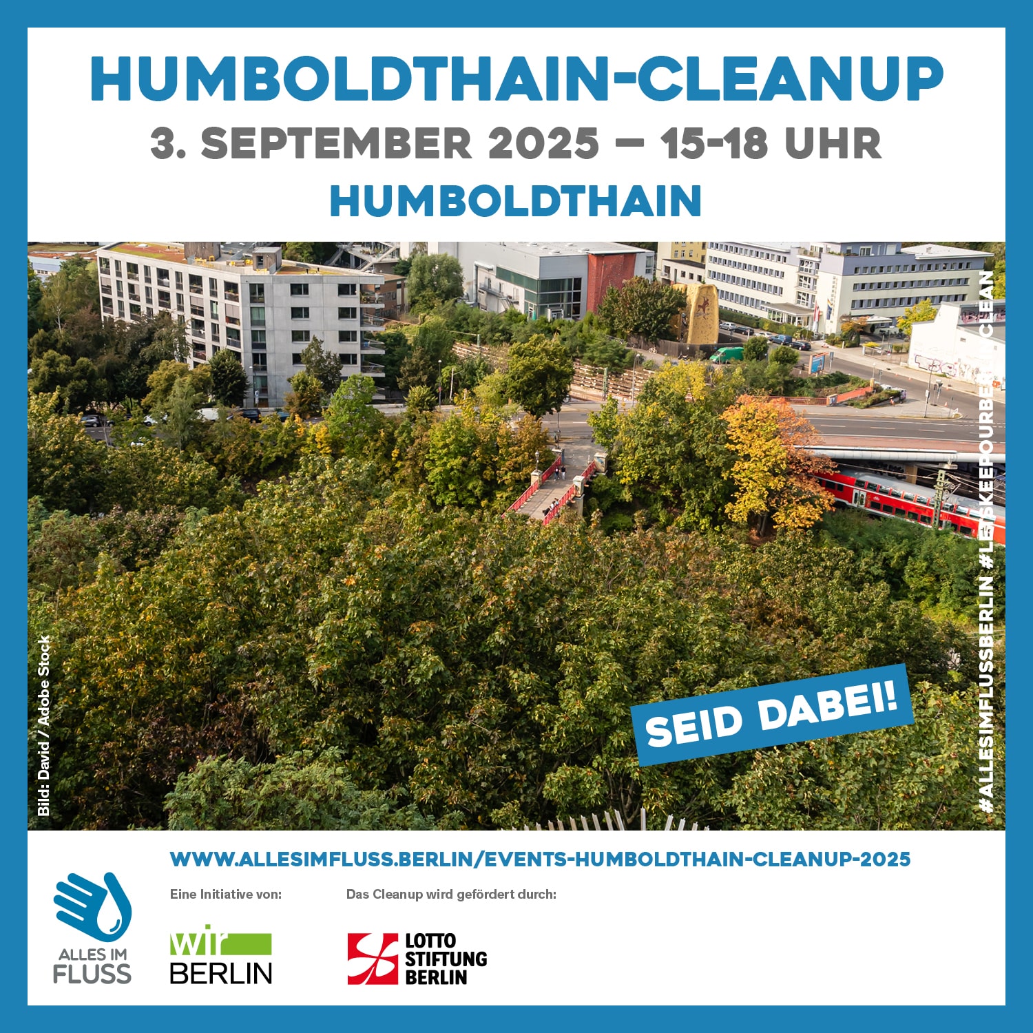 Cleanup am 03. September von 15 bis 18 Uhr im Humboldthain