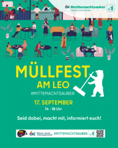 Plakat Müllfest auf dem Leo